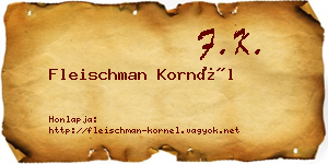 Fleischman Kornél névjegykártya